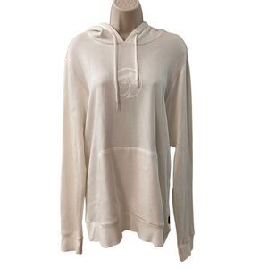 Arbor ~ Ivory pullover hoodie ~ longer length ~ Bamboo/Cotton blend ~ size M
